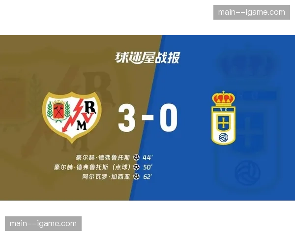 西甲即时战报：格拉纳达0-2落后巴列卡诺，保级形势严峻